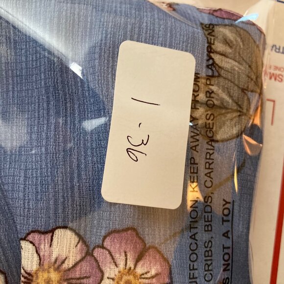 Womens Oddy Blue Floral Wide Leg Pants Blue L Polyester NWT - Picture 10 of 10